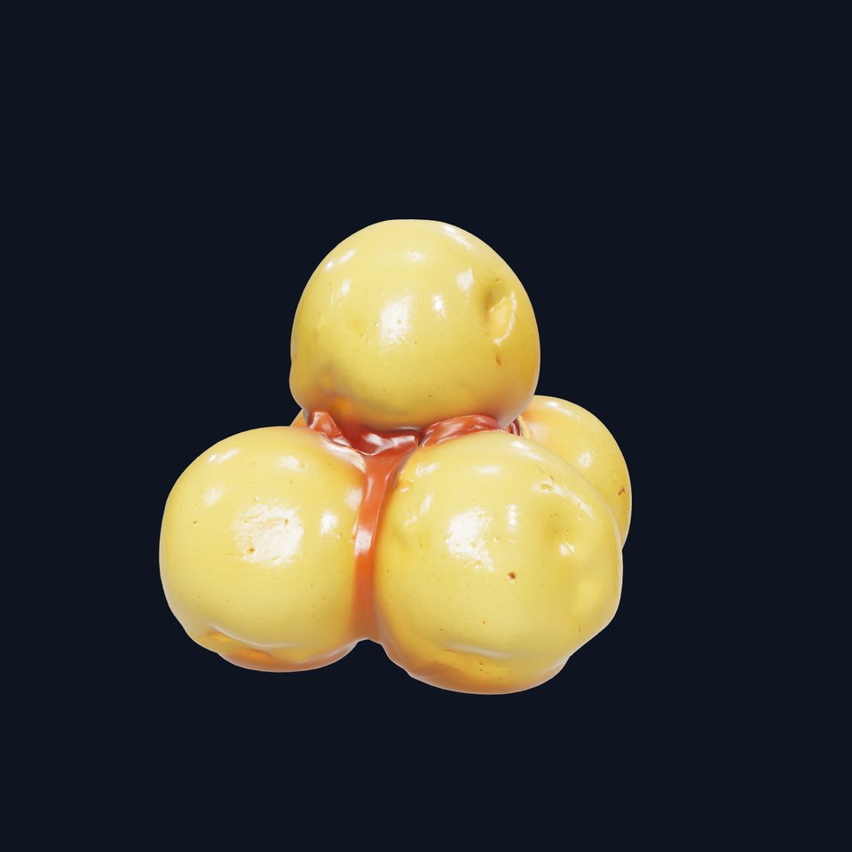 Traditional Indian Gulab Jamun Dessert model pack