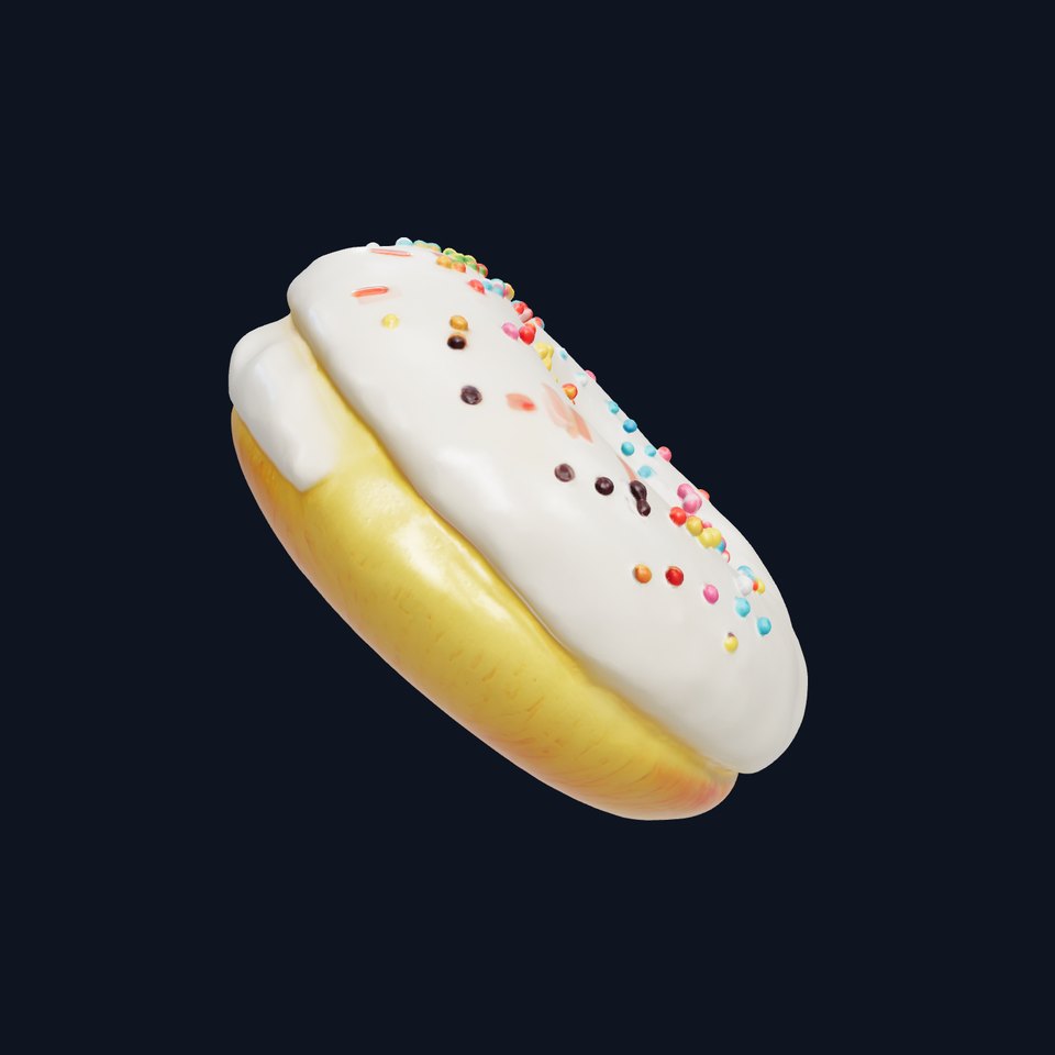 Vanilla Frosted Donut with Sprinkles model pack