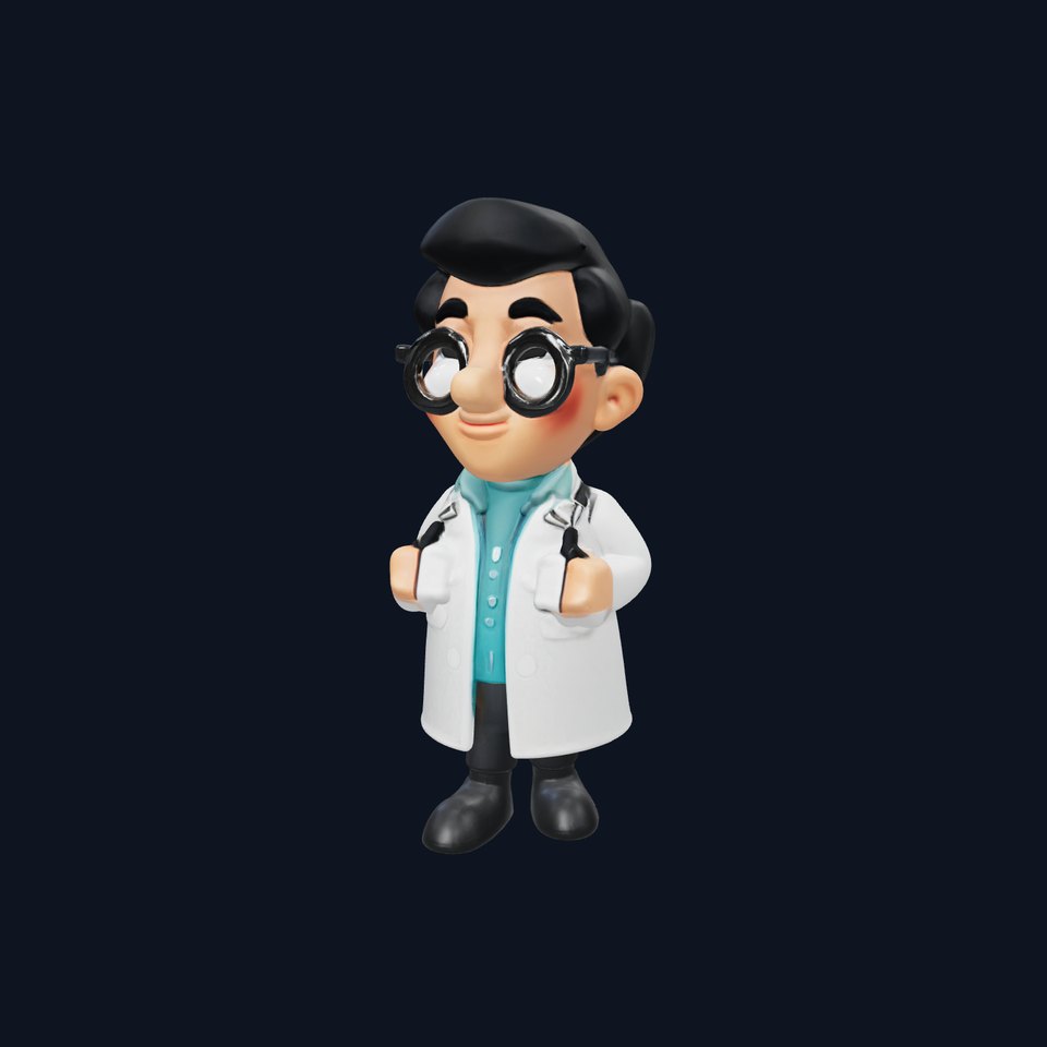 Cartoon Doctor Character Model Pack
