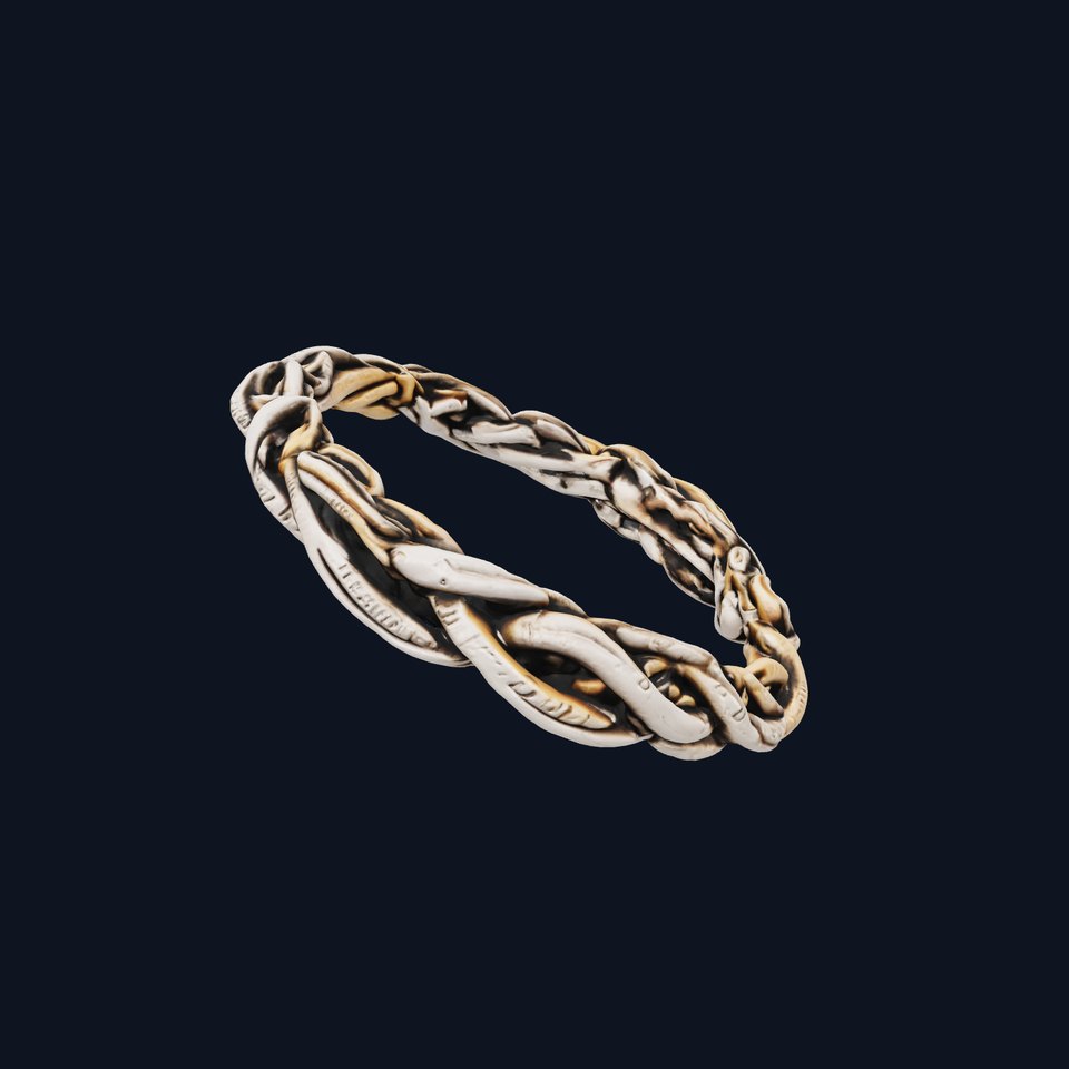 Celtic Torc Intricate Twisted Metal Design model pack