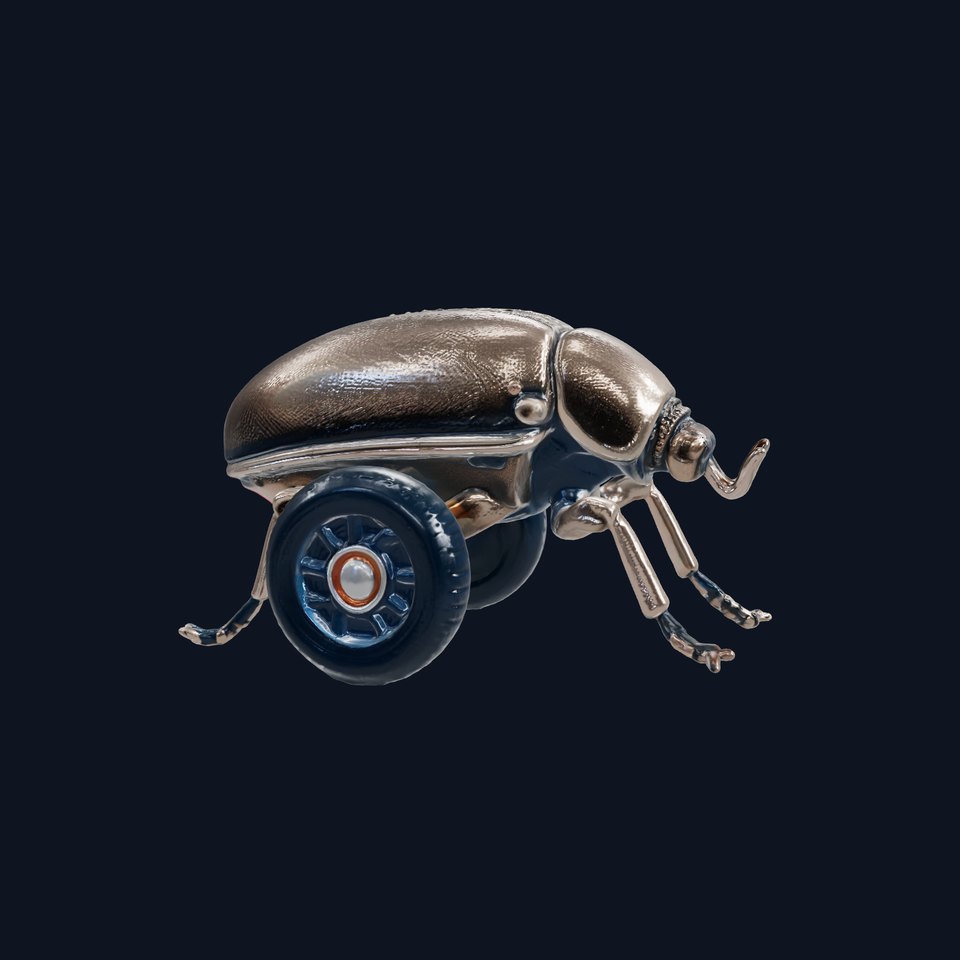 Golden Scarab Toy on Wheels model pack