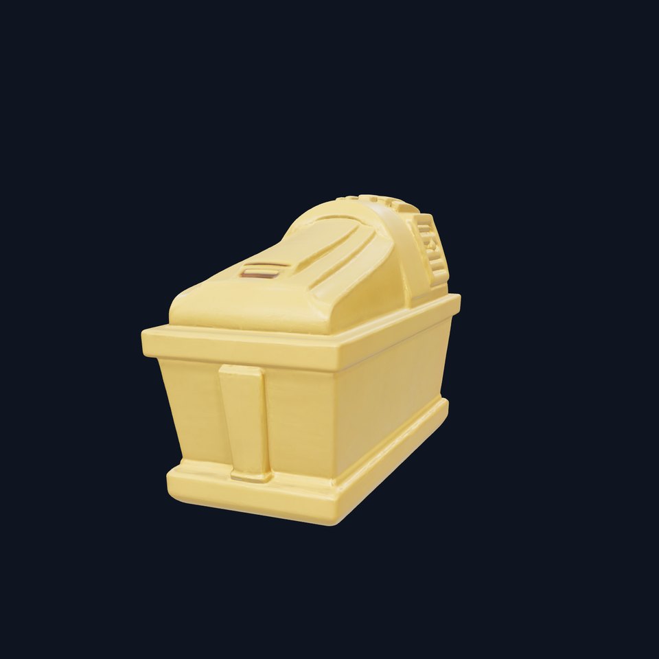 Golden Egyptian Sarcophagus Toy model pack