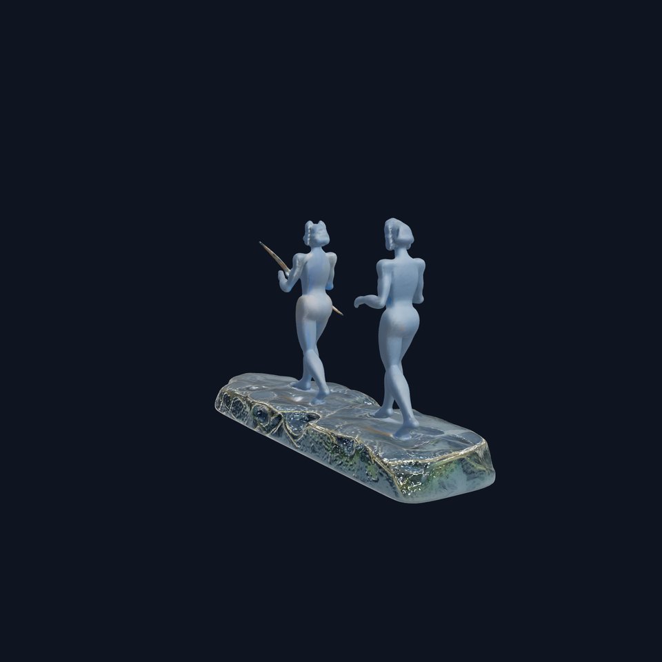 Mannerist Bronze Sculptures Dramatic Poses model pack