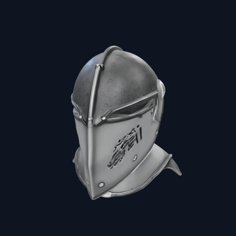 Gothic Knight Armor Matte Steel model pack