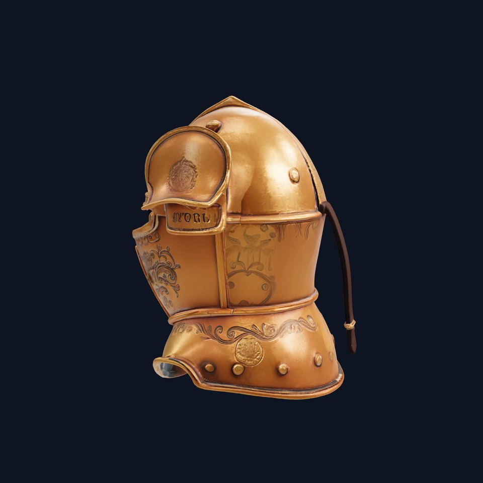 Royal Knight Armor Gold Engravings model pack