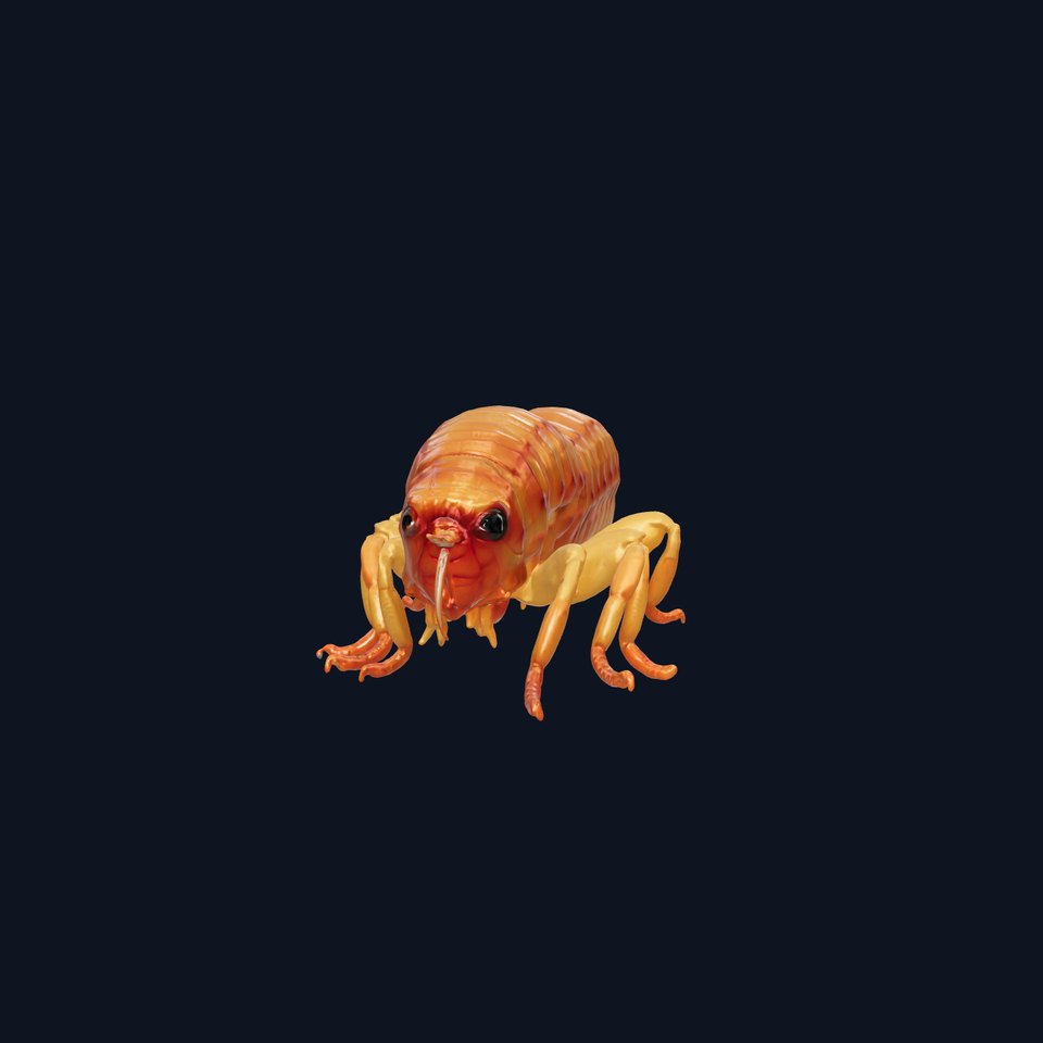 Antlion Larva Detailed Exoskeleton model pack