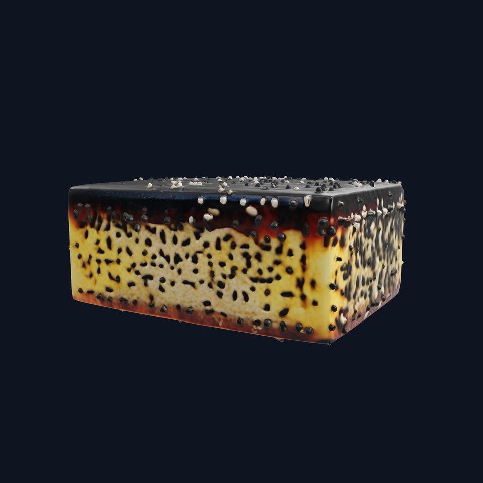 Decadent Black Sesame Cake model pack