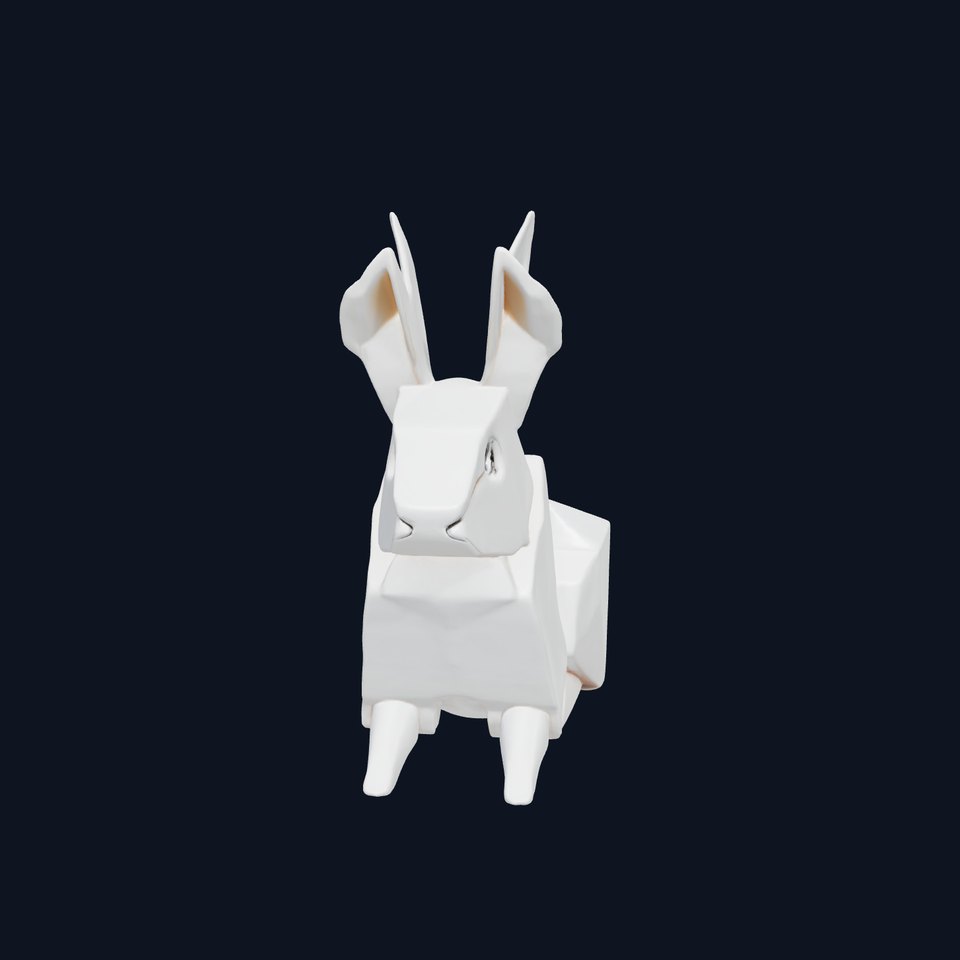 Origami Rabbit Sculpture Model Pack
