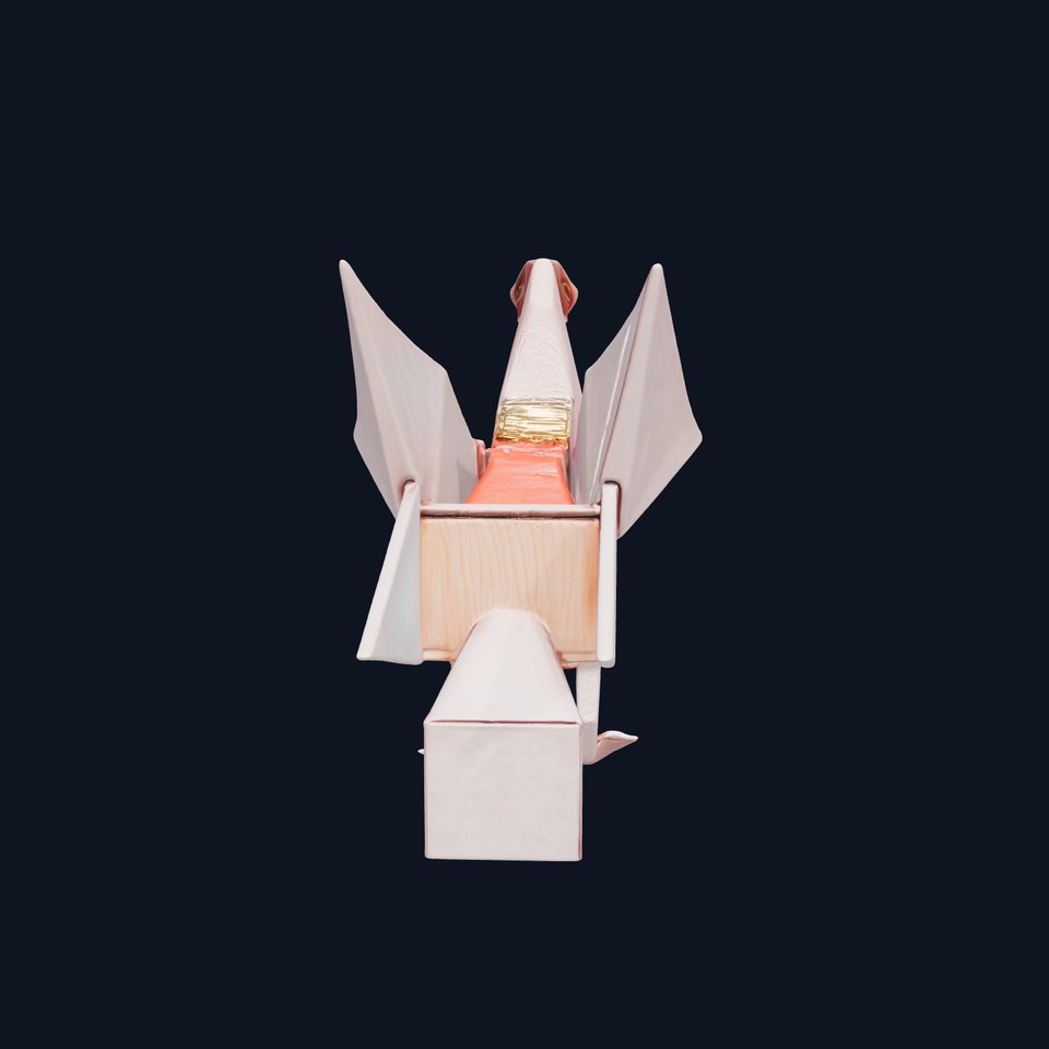 Futuristic Glowing Origami Bird model pack