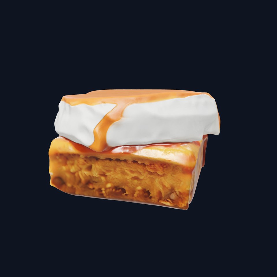 Meringue Caramel Cake Decadent Dessert model pack