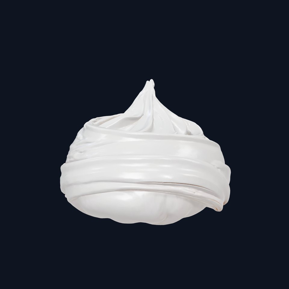 Glossy Meringue Cake Sculpture model pack