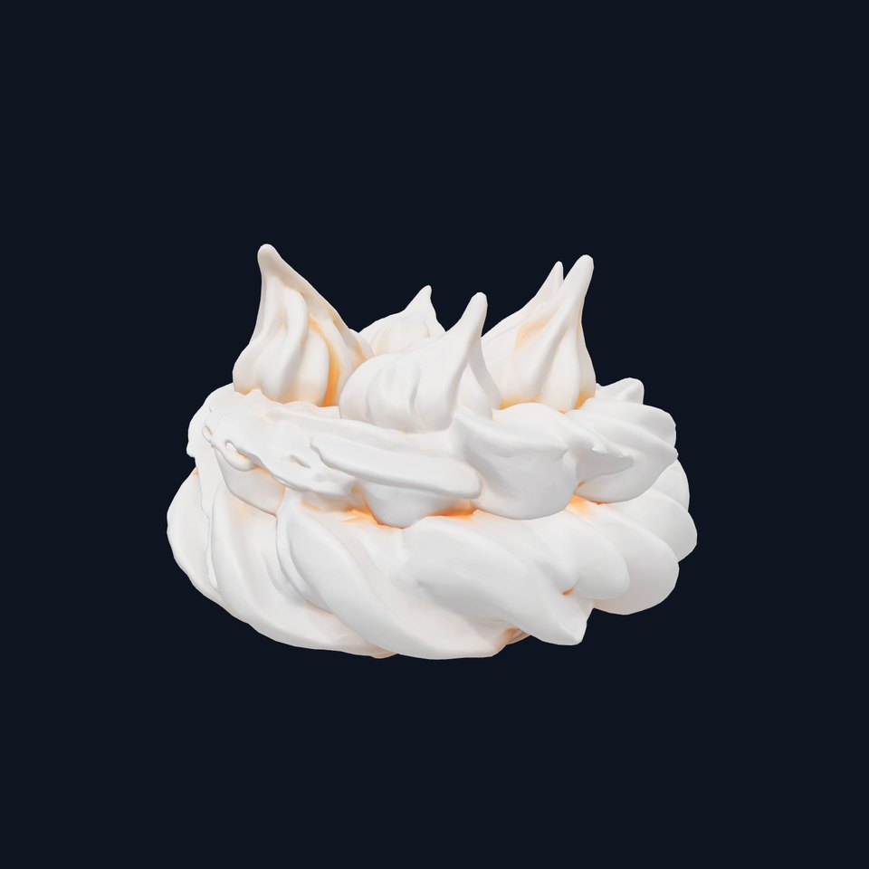 Stylized Meringue Cake Surreal Design model pack