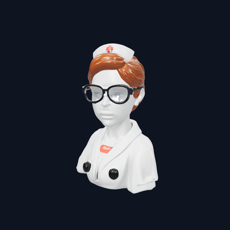 Healthcare Sentinel Nurse Statue model pack