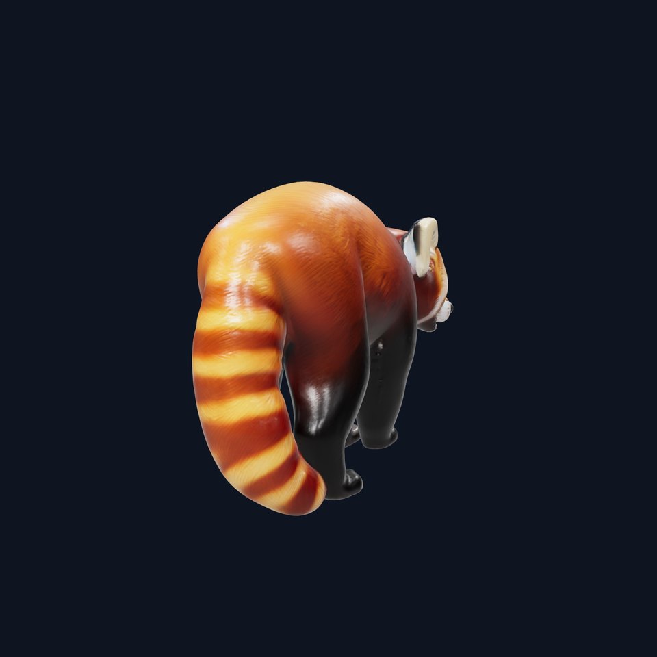 Exotic Red Panda with Intricate Fur model pack