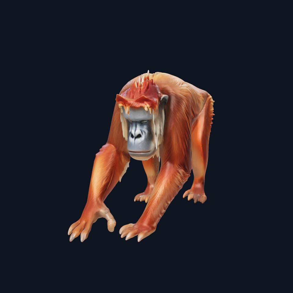 Orangutan Explorer Wilderness 3D Model Pack