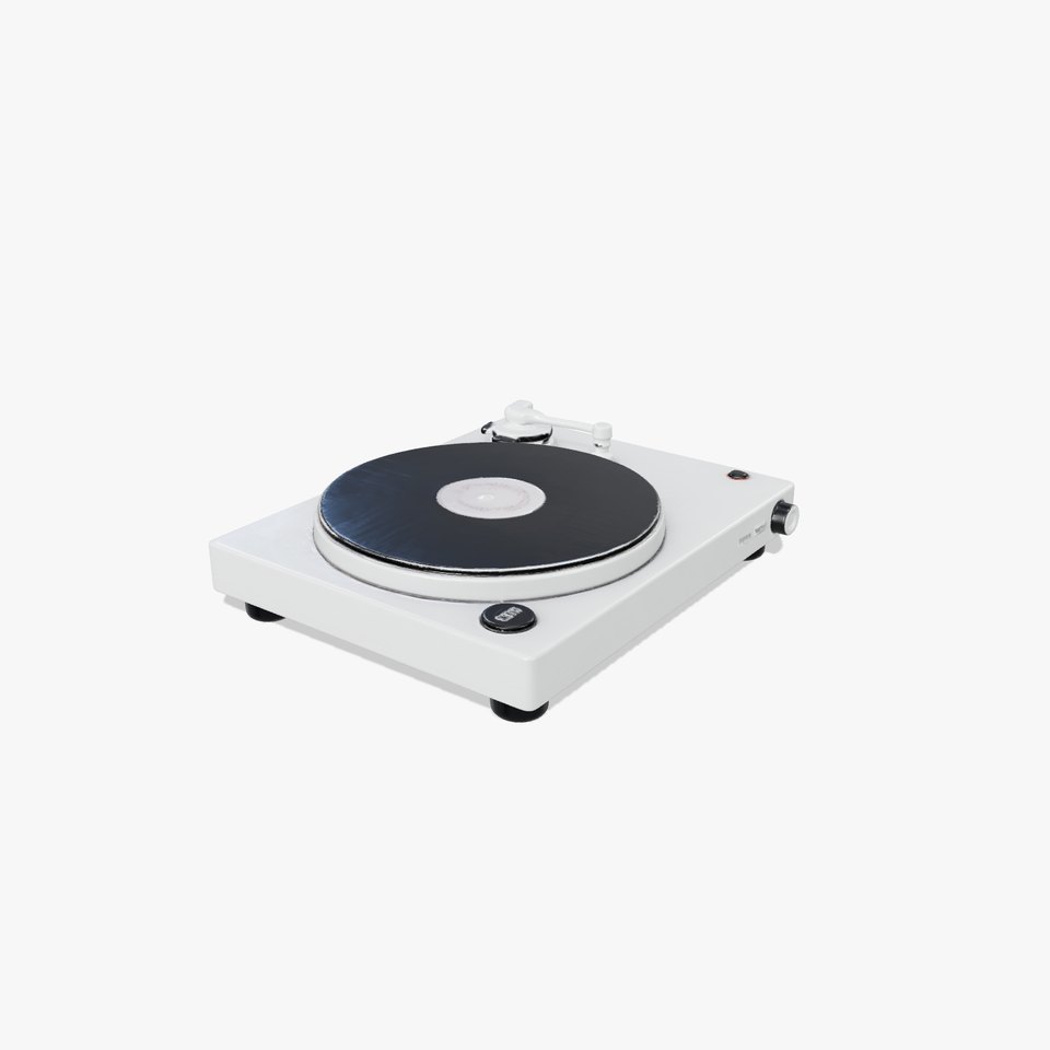 RetroWave Turntable Holographic Display model pack