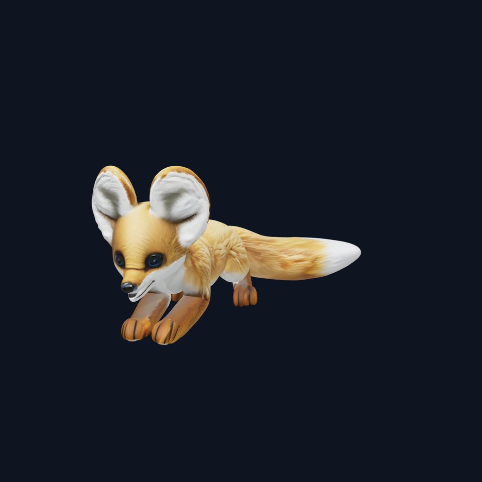 Fennec Fox Plush 3D model pack