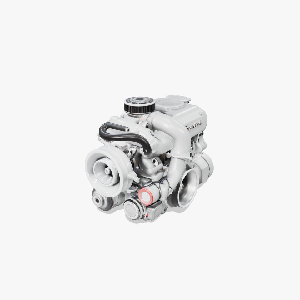 Turbocharged Inline-4 Engine Compact Design model pack