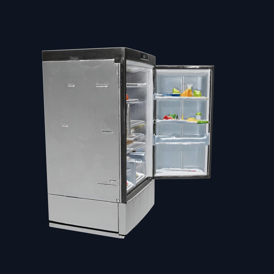 Modern Smart Refrigerator with Stainless Steel Finish model pack