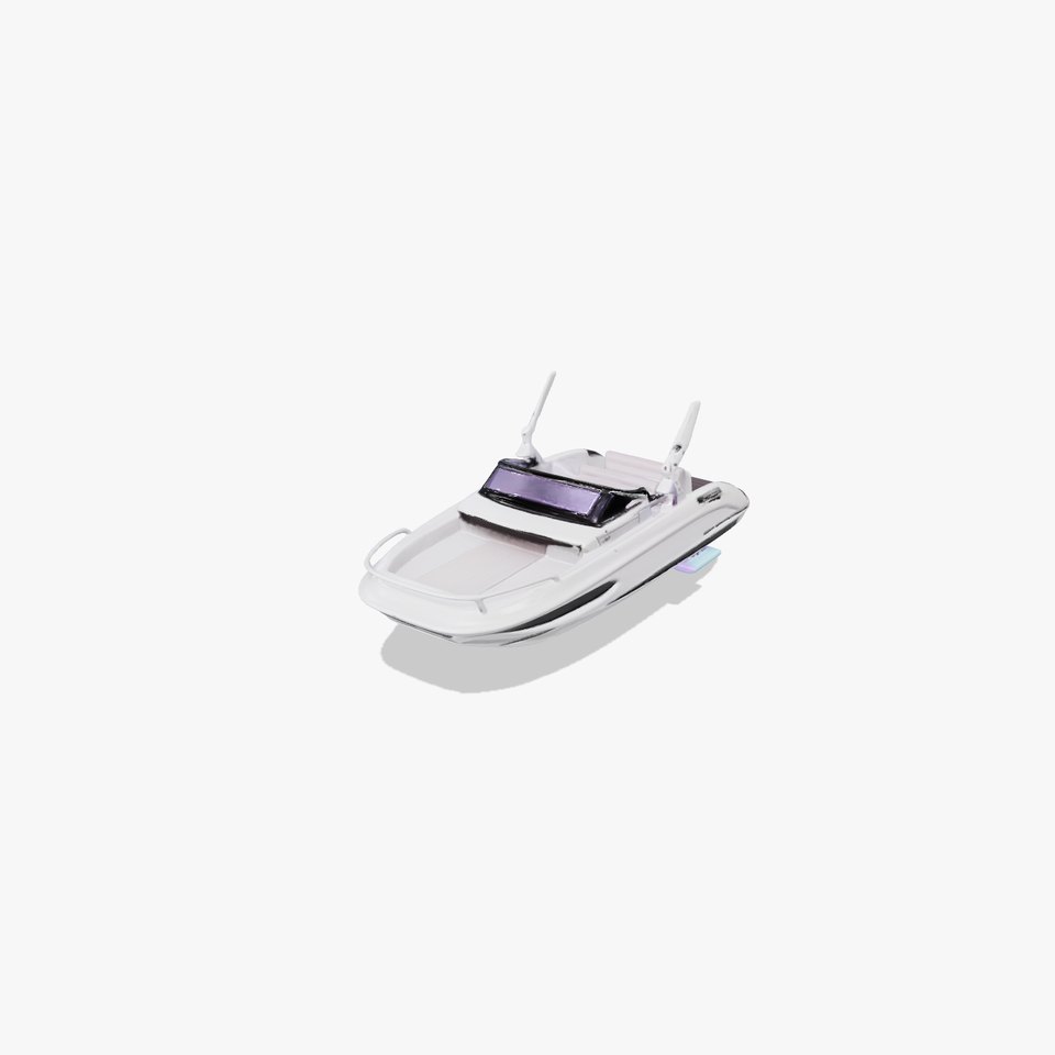 Celestial Express 3000 Pearl-White Luxury Boat Model Pack
