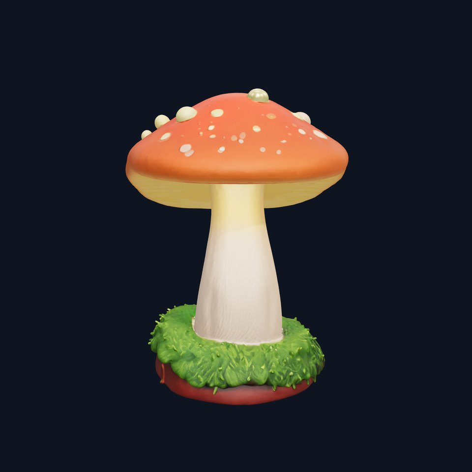 Mystical Glowing Mushroom Fantasy model pack