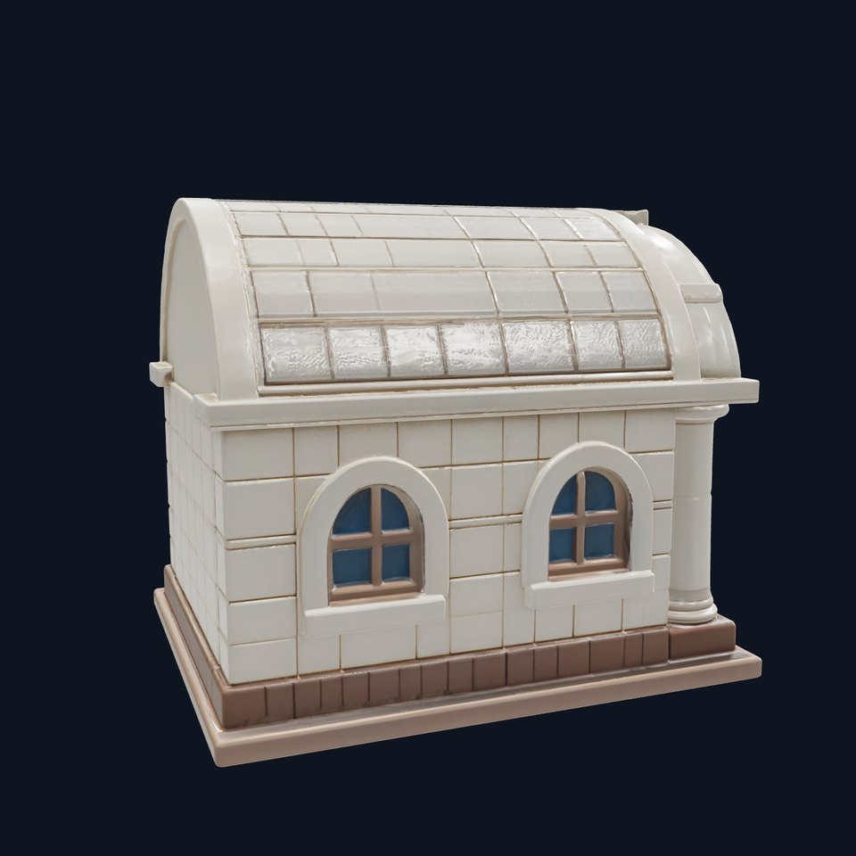 Playful Cartoon Bank Building model pack