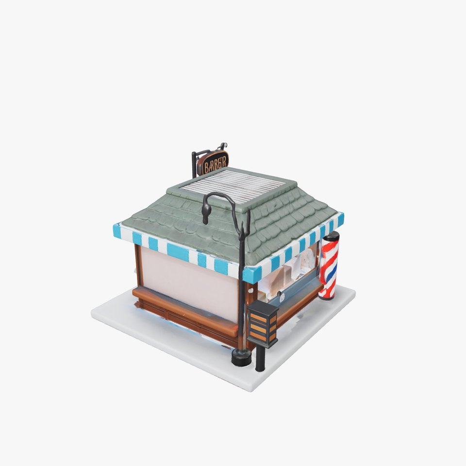 Stylized Barber Shop Urban Nostalgic Model Pack