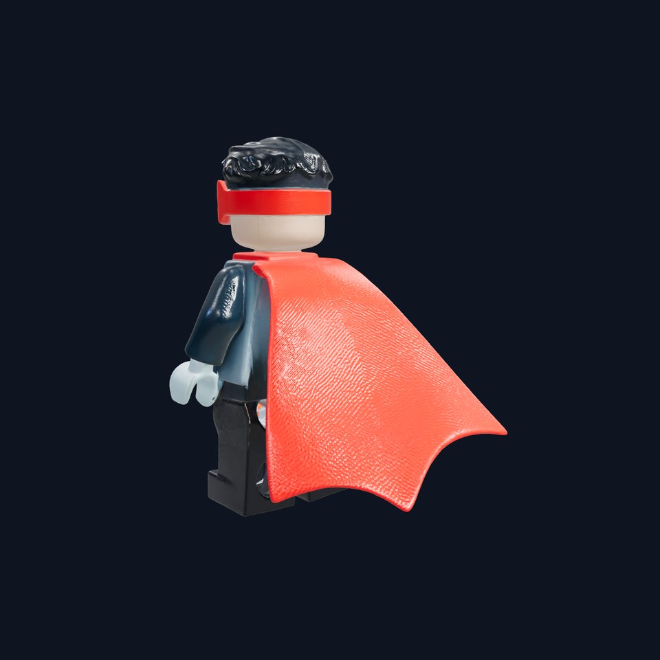 Superhero Minifigure with Cape and Mask Model Pack