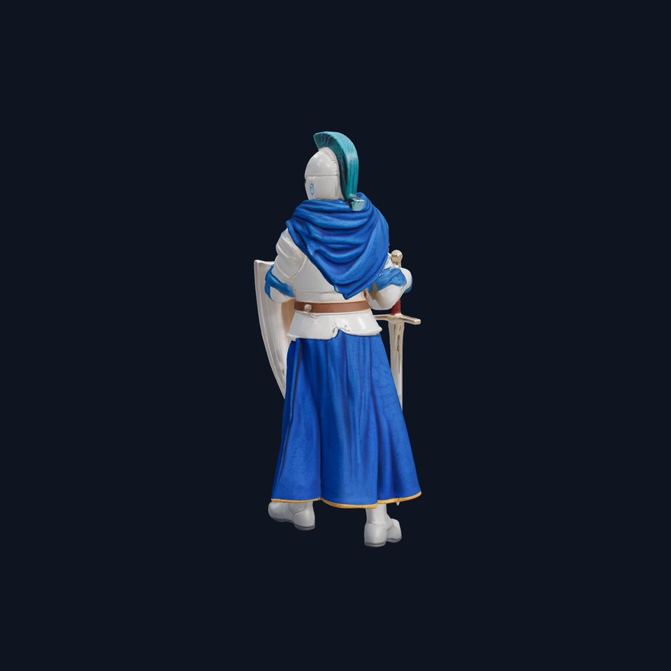 Medieval Knight in Blue Armor model pack