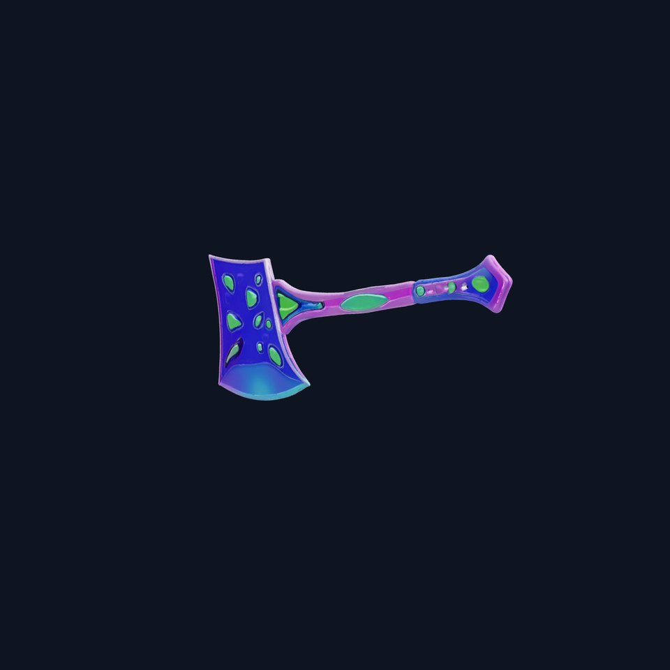 Cartoon Ultraviolet Axe Neon Patterns model pack