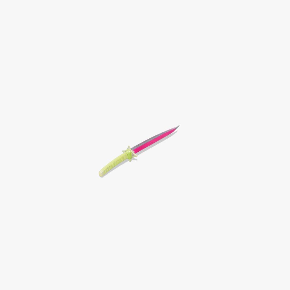 Vibrant Cartoon Samurai Sword model pack