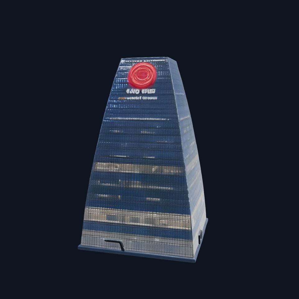 Futuristic Mirror Glass Skyscraper model pack
