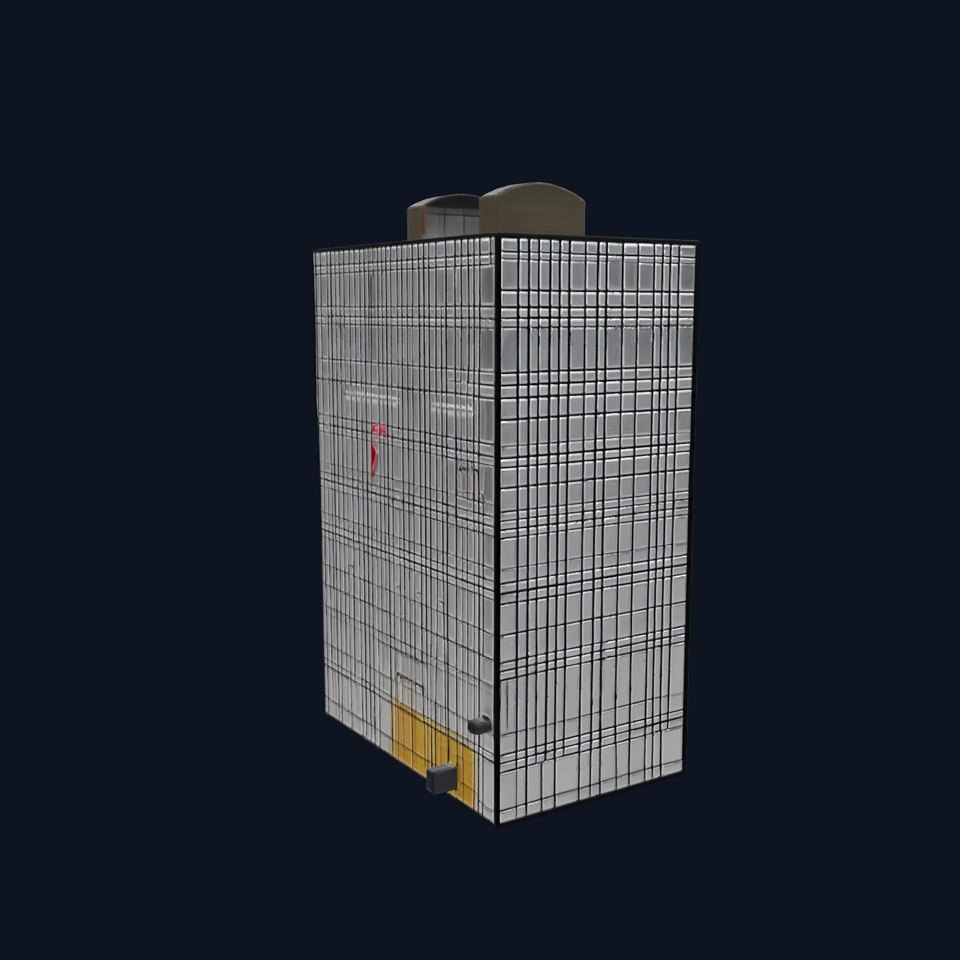 Reflective Skyscraper with Neon Panels model pack