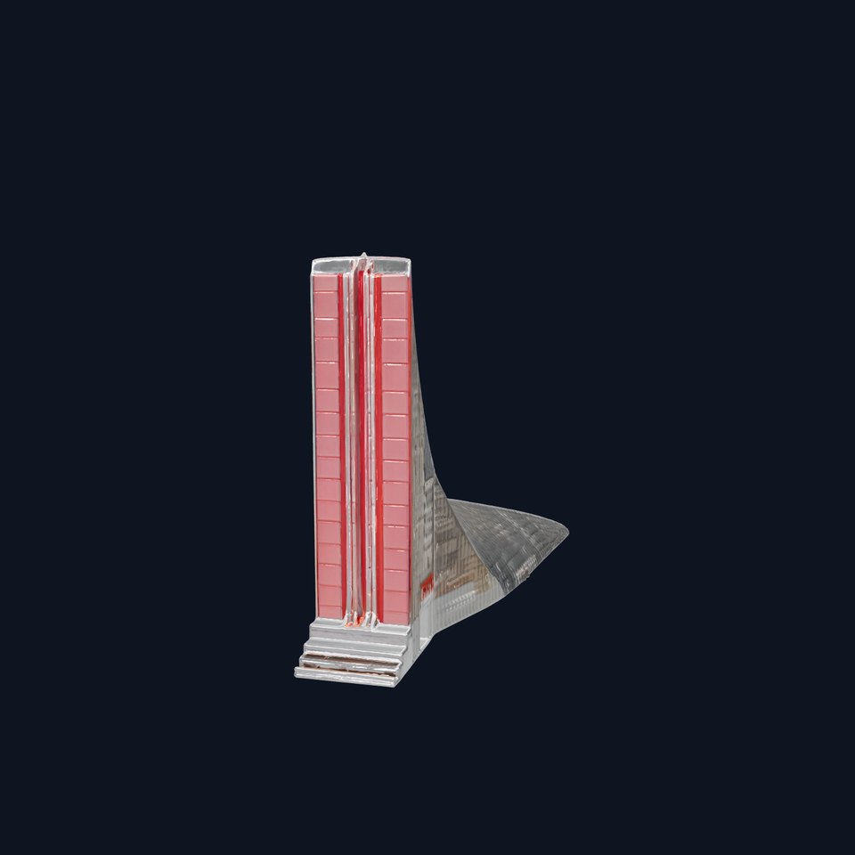 Futuristic Skyscraper Neon Facade model pack