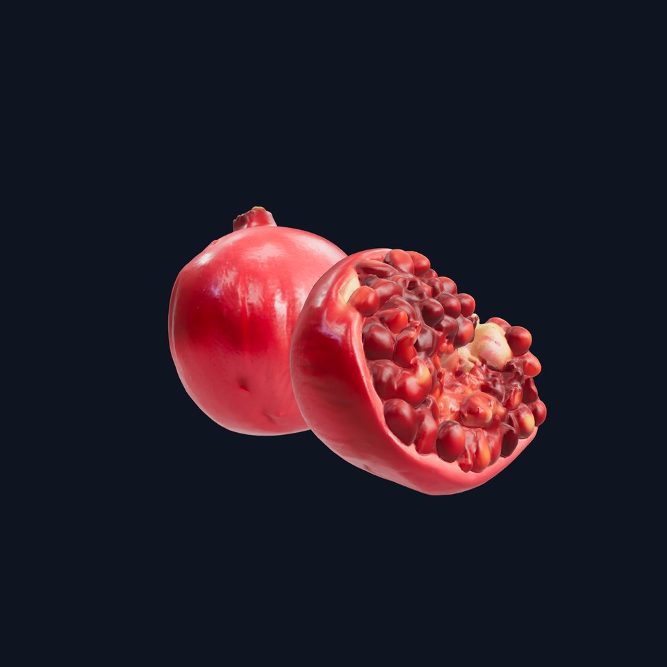 Pomegranate Velvet Texture Fruit model pack