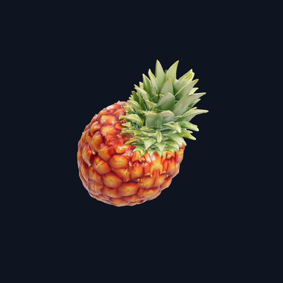 Pineapple Sunlit Textured Surface model pack
