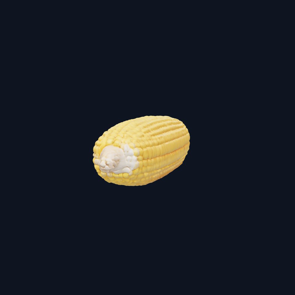 Golden Corn Cob 3D model pack