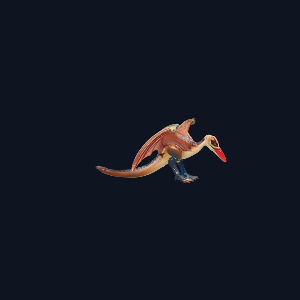 Stylized Pteranodon with Glowing Accents model pack