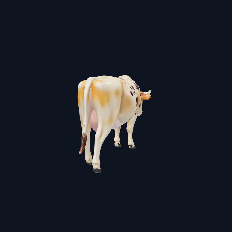 Spotted Cow Grazing Animation model pack