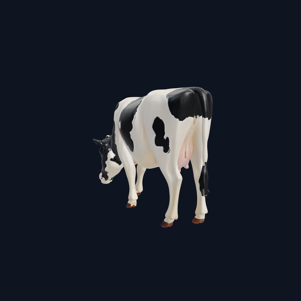 Realistic Grazing Cow Model Pack