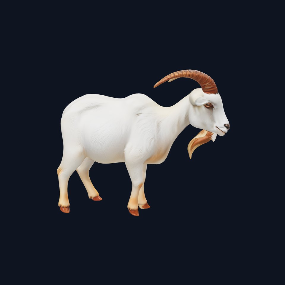 Mountain Goat Realistic Sculpture model pack