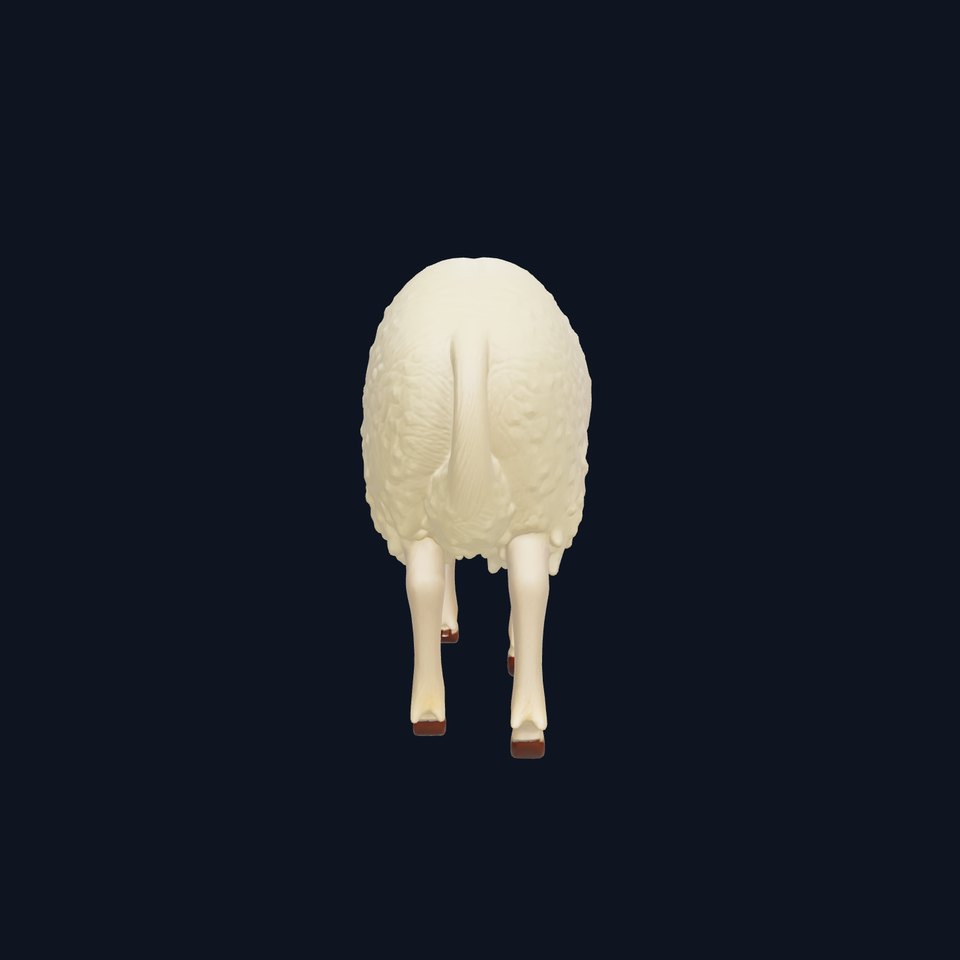 Pastoral Sheep Fluffy Grazing Stance model pack