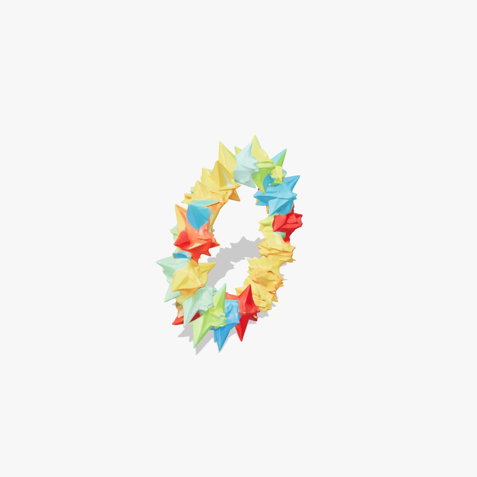 Festive Origami Crane Wreath Model Pack
