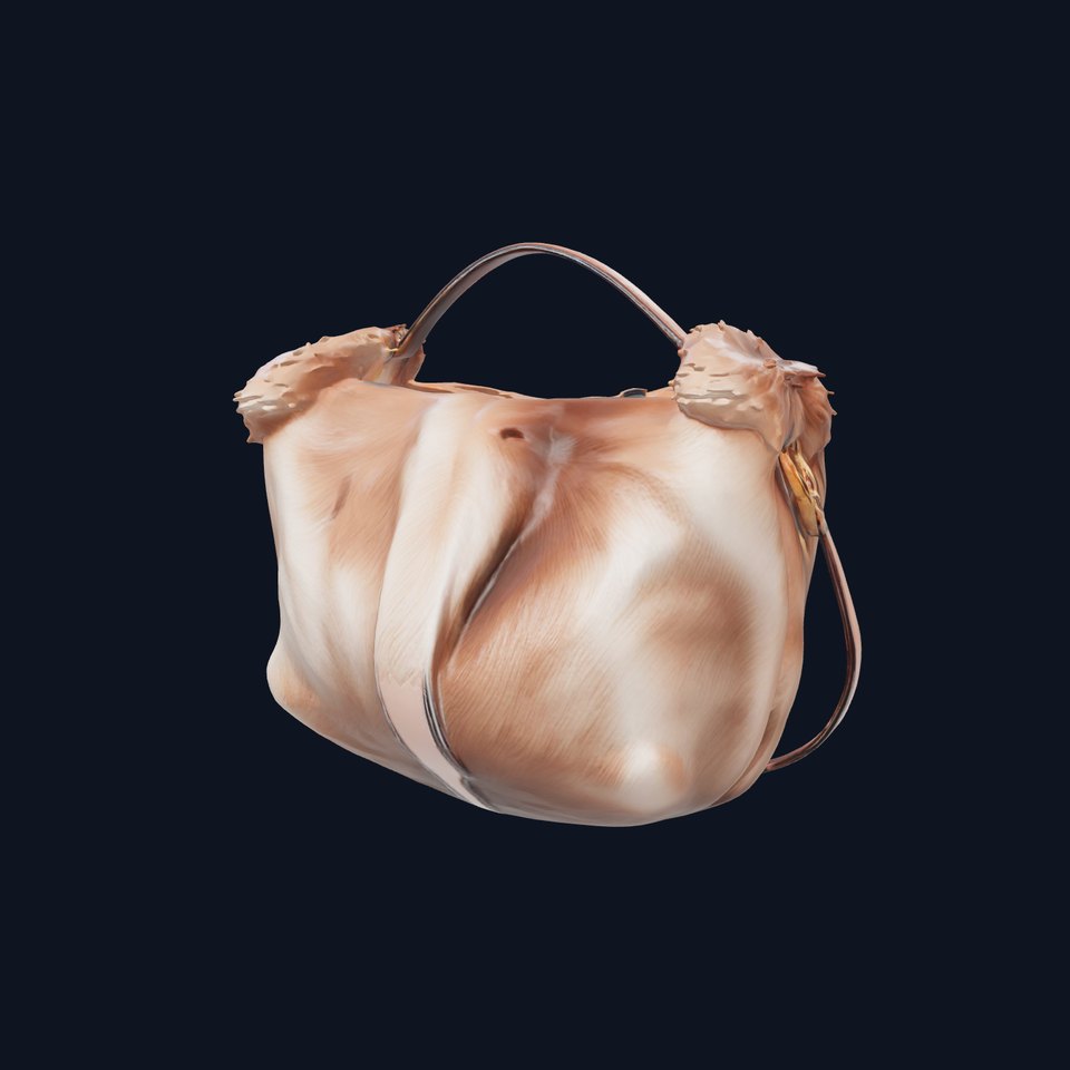 Luxurious Faux Fur Handbag 3D model pack