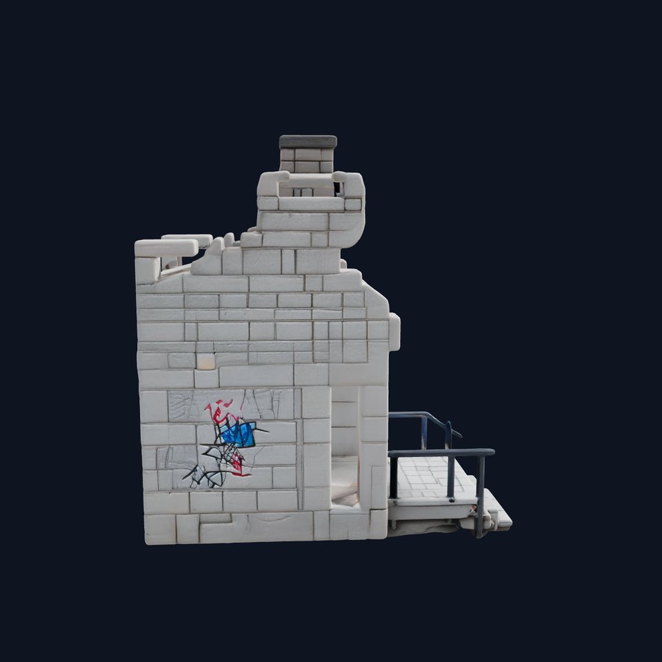 Burnt-Out Police Station Architectural model pack