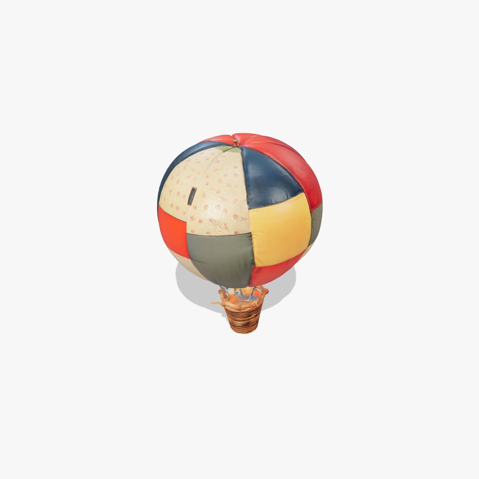 Retro Patchwork Balloon 3D model pack