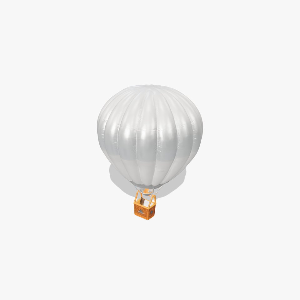 Futuristic Metallic Hot Air Balloon model pack