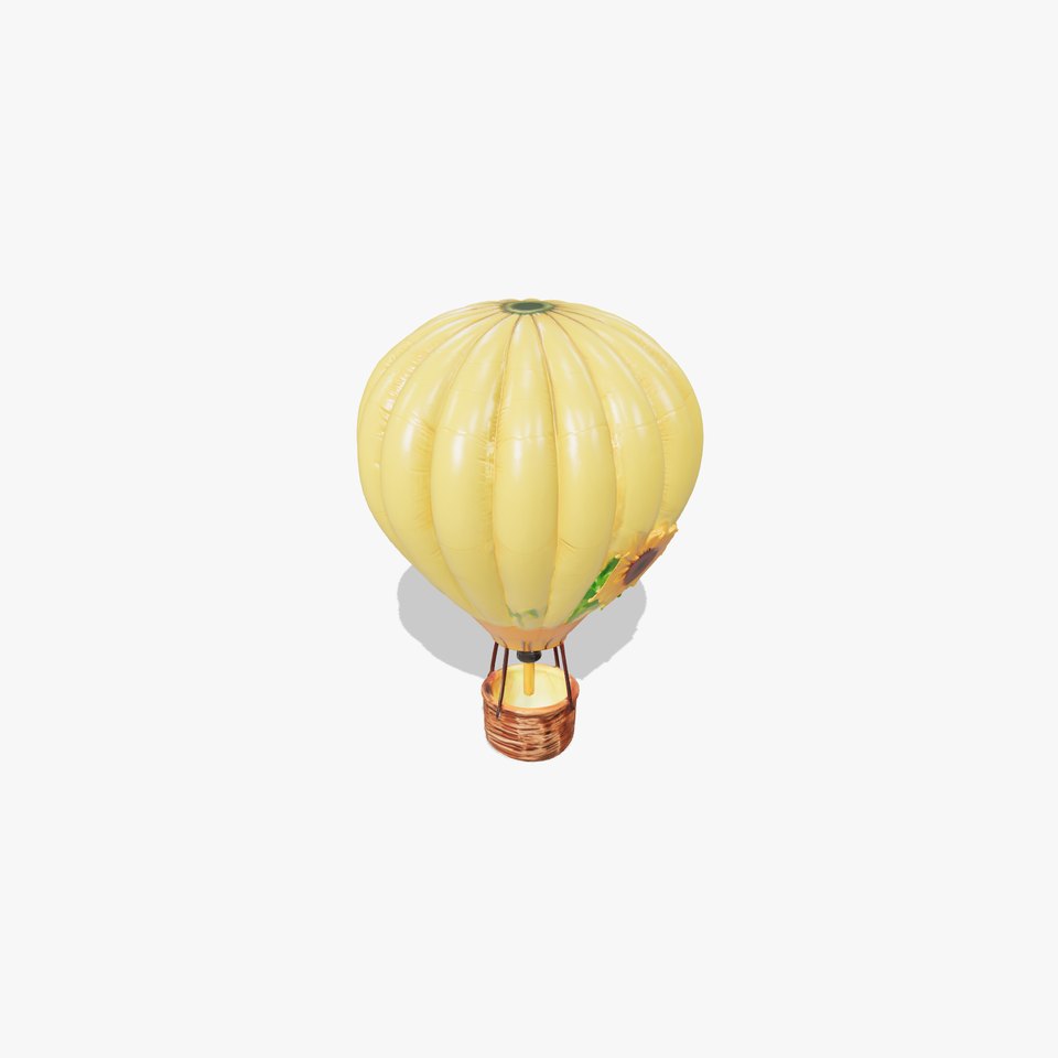 Sunflower Hot Air Balloon 3D model pack