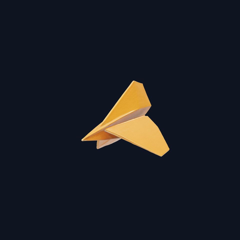 Simple Paper Airplane Folded Design model pack