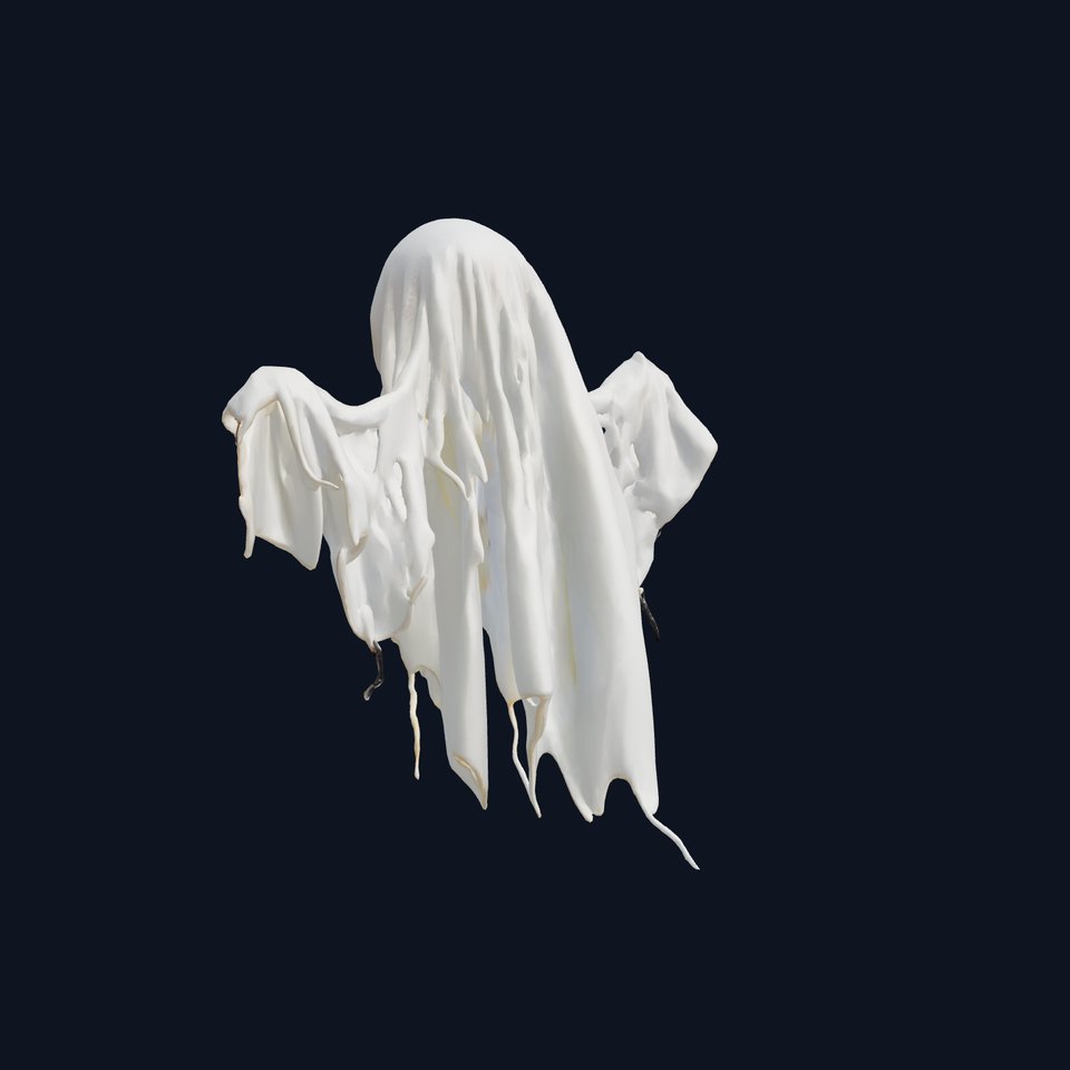 Ethereal Ghost Figure with Glowing Outline Model Pack